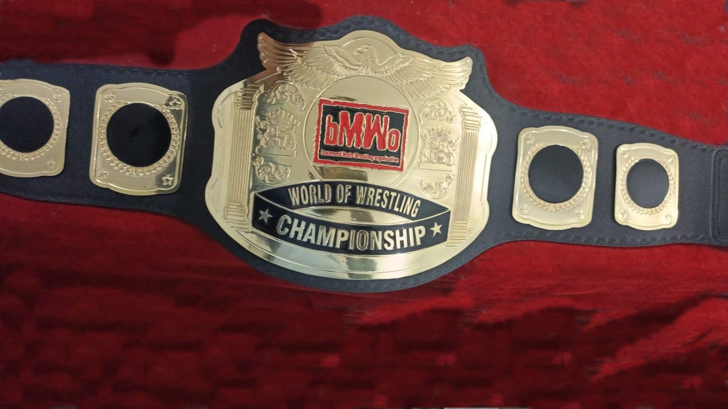 Custom BMWO Wrestling Championship Belt poshleathers-14b7
