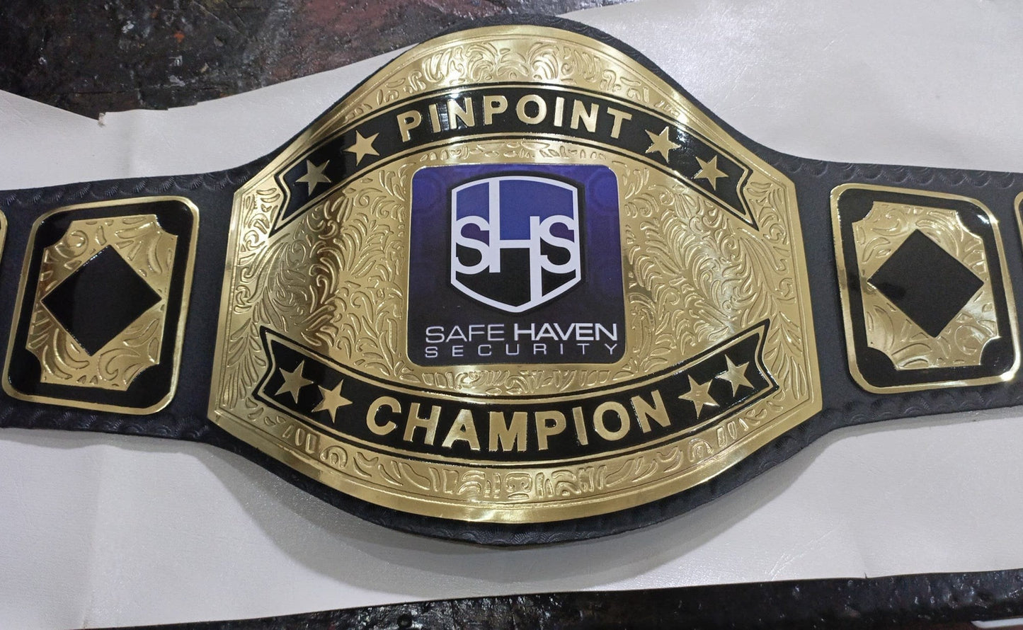 Custom Name and SHS Logo Wrestling Championship Belt poshleathers-14b7
