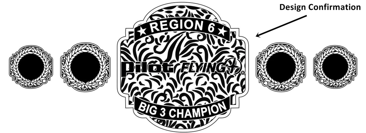 Custom Pilot Flying Logo Championship Belt poshleathers-14b7