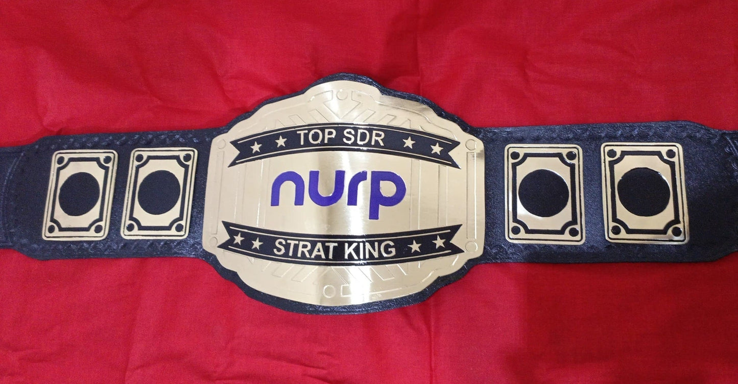 Custom Name and NURP Logo Wrestling Championship Belt poshleathers-14b7