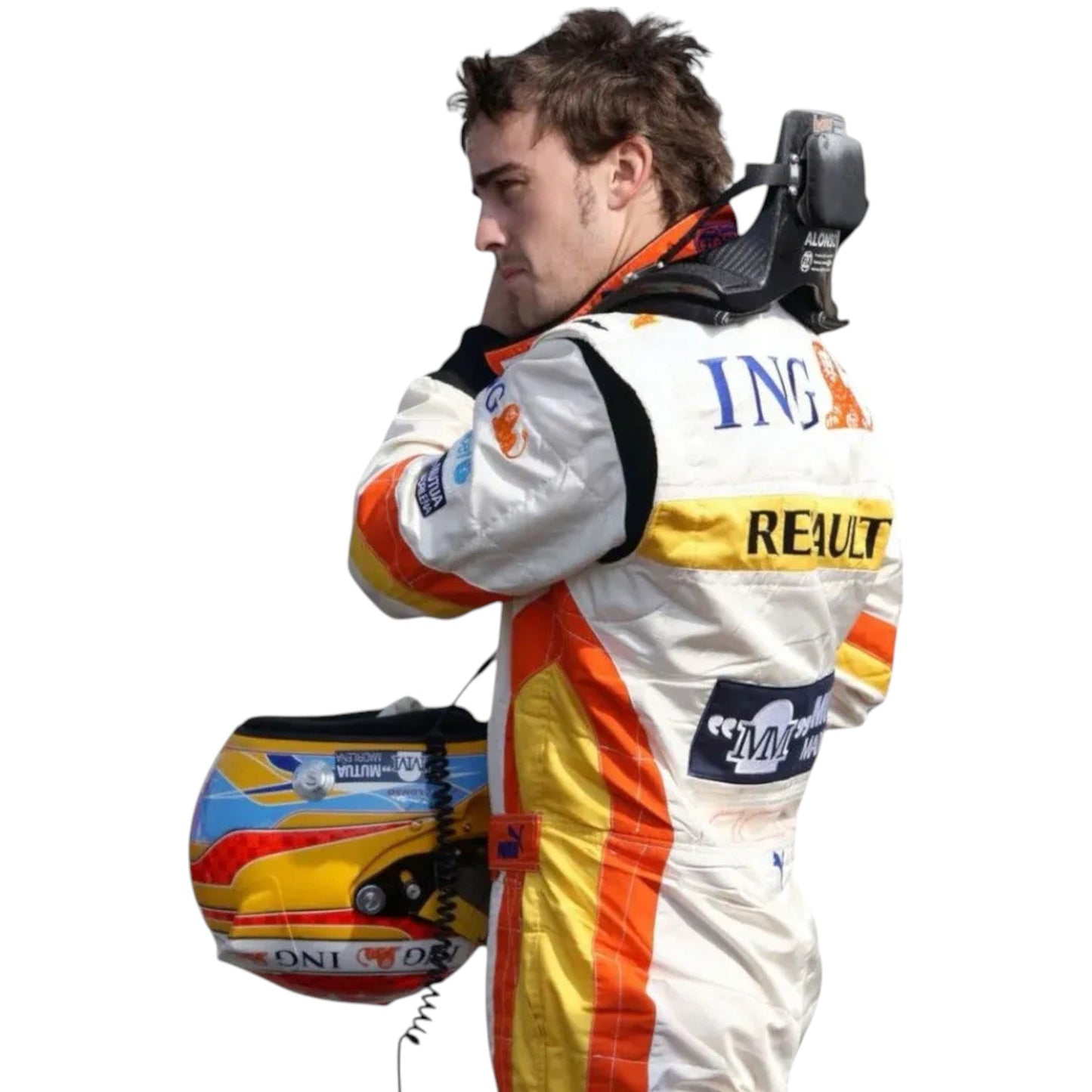 2008 Fernando Alonso Renault F1 Embroidered Racing Suit Rustle Racewears