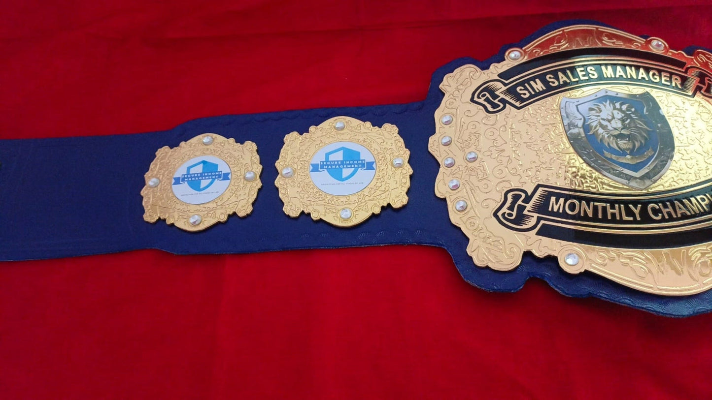 Custom Lion Wrestling Championship Belt - Ex Race Gear