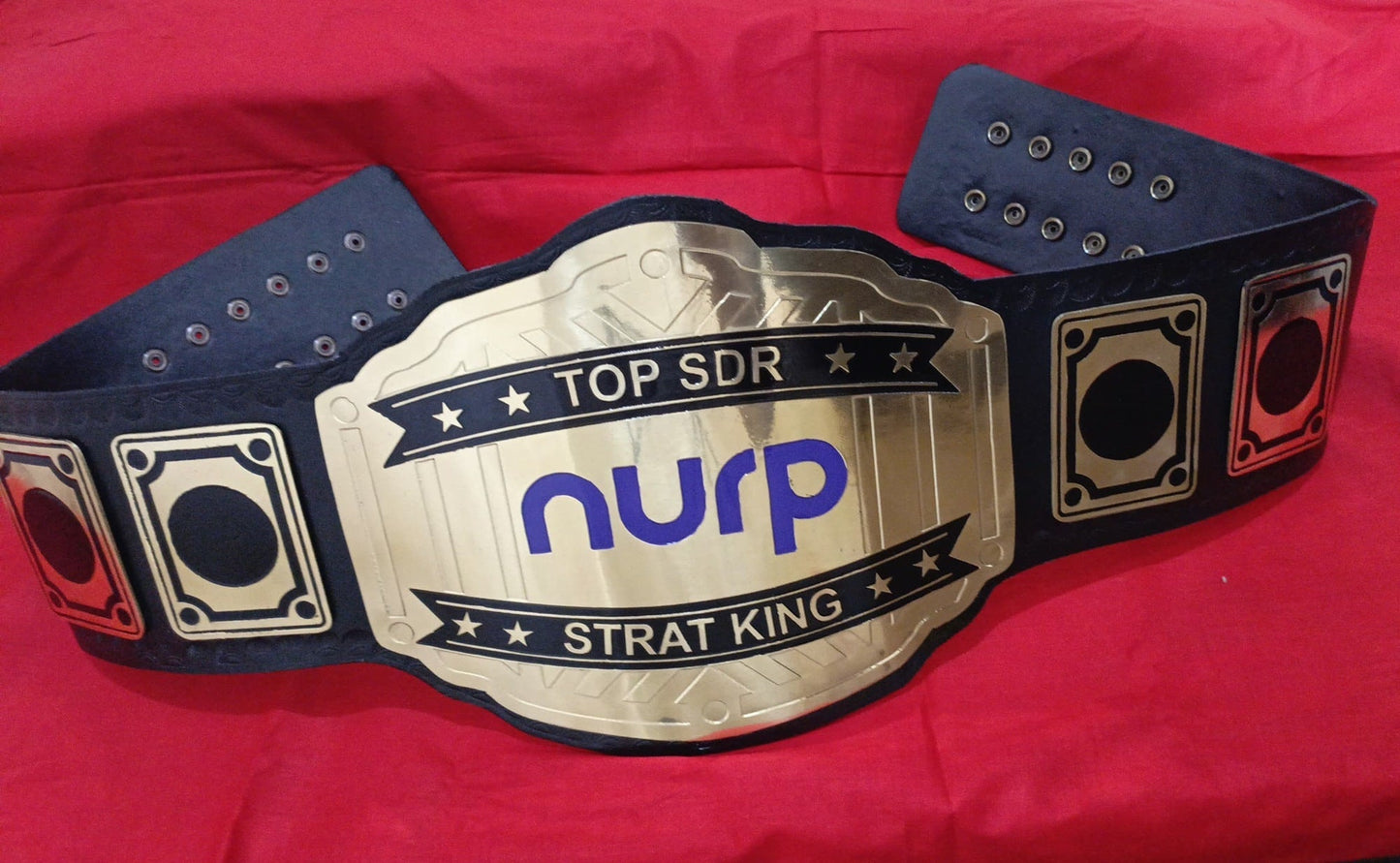 Custom Name and NURP Logo Wrestling Championship Belt poshleathers-14b7