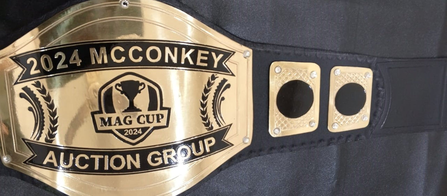 Custom Trophy Cup Logo Wrestling Championship Belt poshleathers-14b7