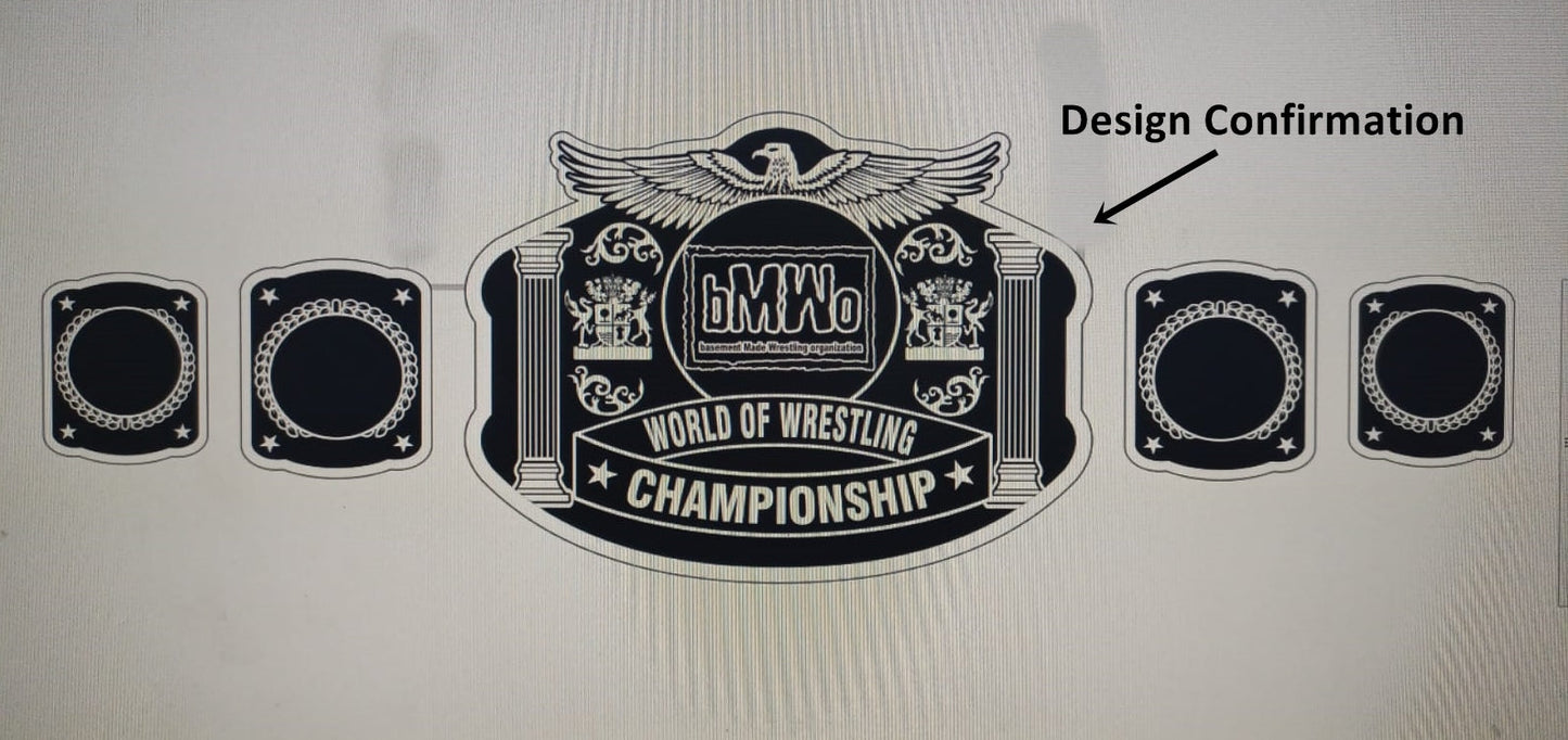 Custom BMWO Wrestling Championship Belt poshleathers-14b7