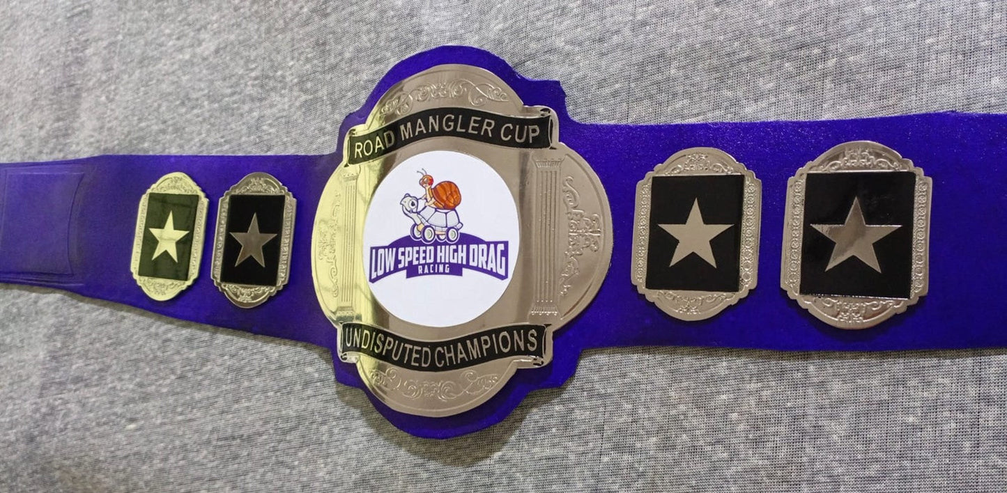Custom Name and Turtle Logo Wrestling Championship Belt poshleathers-14b7