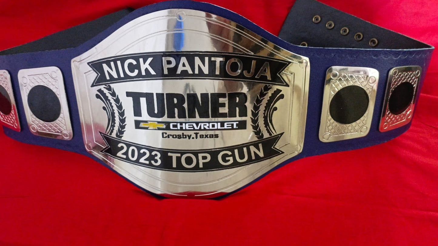 Custom Name and Turner Logo Wrestling Championship Belt poshleathers-14b7