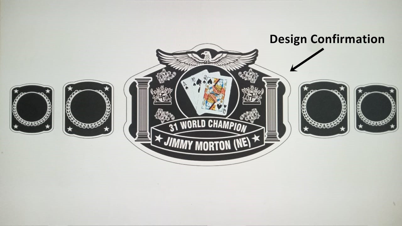 Custom Deck Of Cards Wrestling Championship Belt poshleathers-14b7