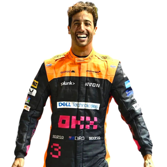 2022 Daniel Ricciardo Original Japan/Singapore GP Special Design McLaren F1 Suit Ex Race Gear