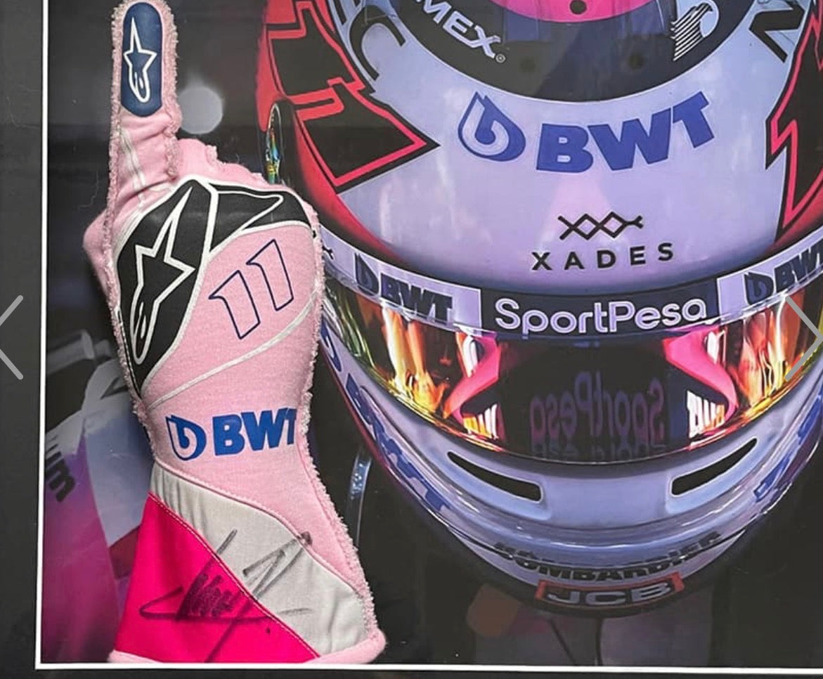 2020 Sergio Pérez BWT F1 Team Race Gloves Ex Race Gear