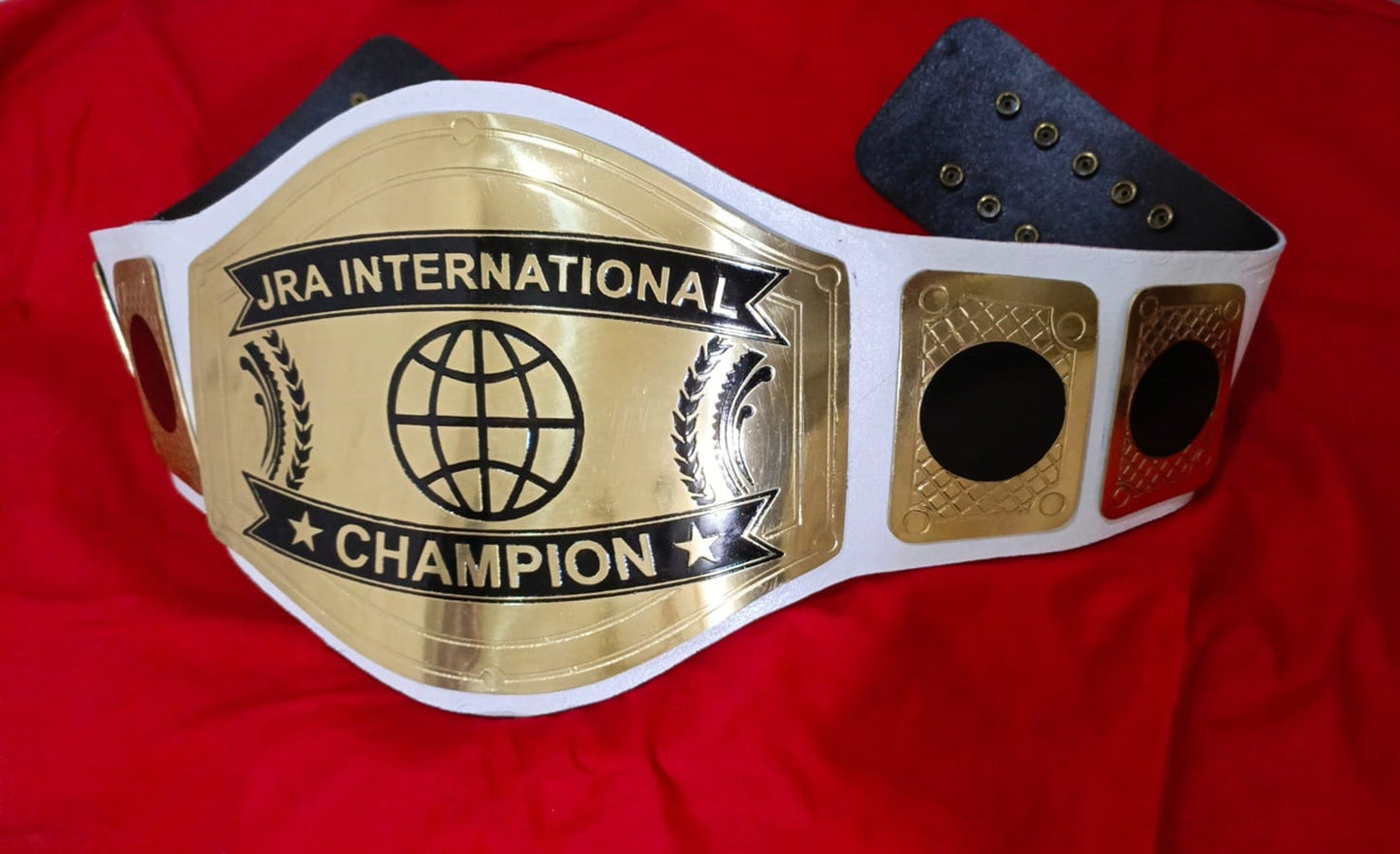 Custom Name and World Logo Wrestling Championship Belt poshleathers-14b7
