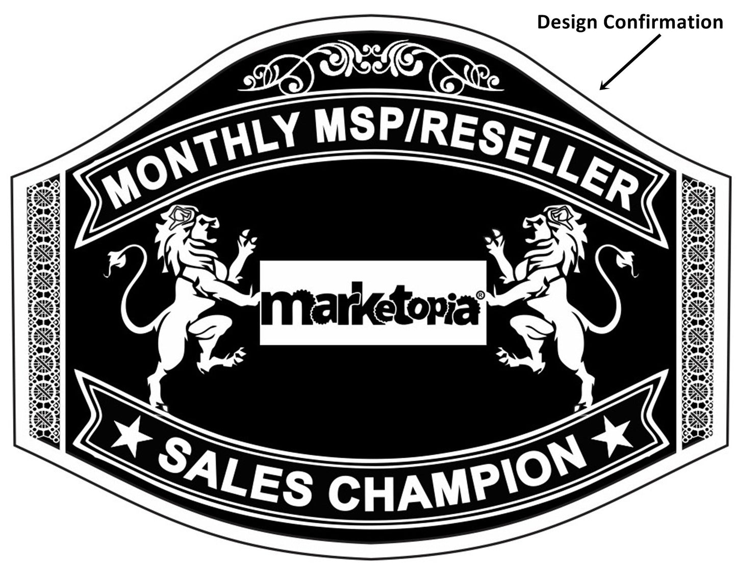 Custom Name and Marketopia Logo Wrestling Championship Belt poshleathers-14b7