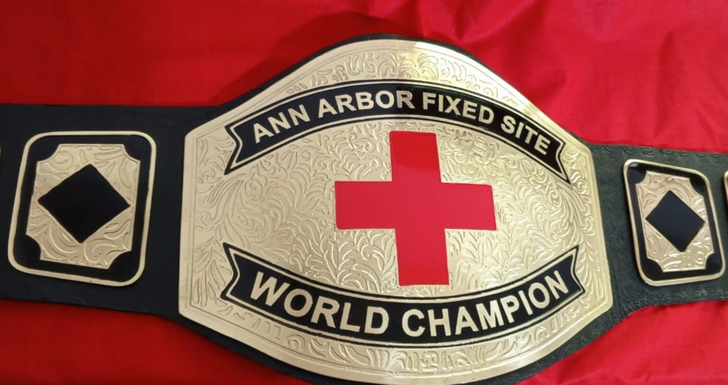 Custom Plus Sign Championship Belt poshleathers-14b7