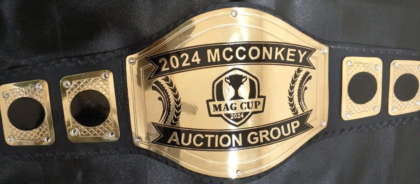 Custom Trophy Cup Logo Wrestling Championship Belt poshleathers-14b7