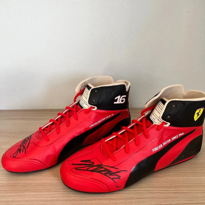 2023 Charles Leclerc New F1 Race Shoes Scuderia Ferrari Ex Race Gear