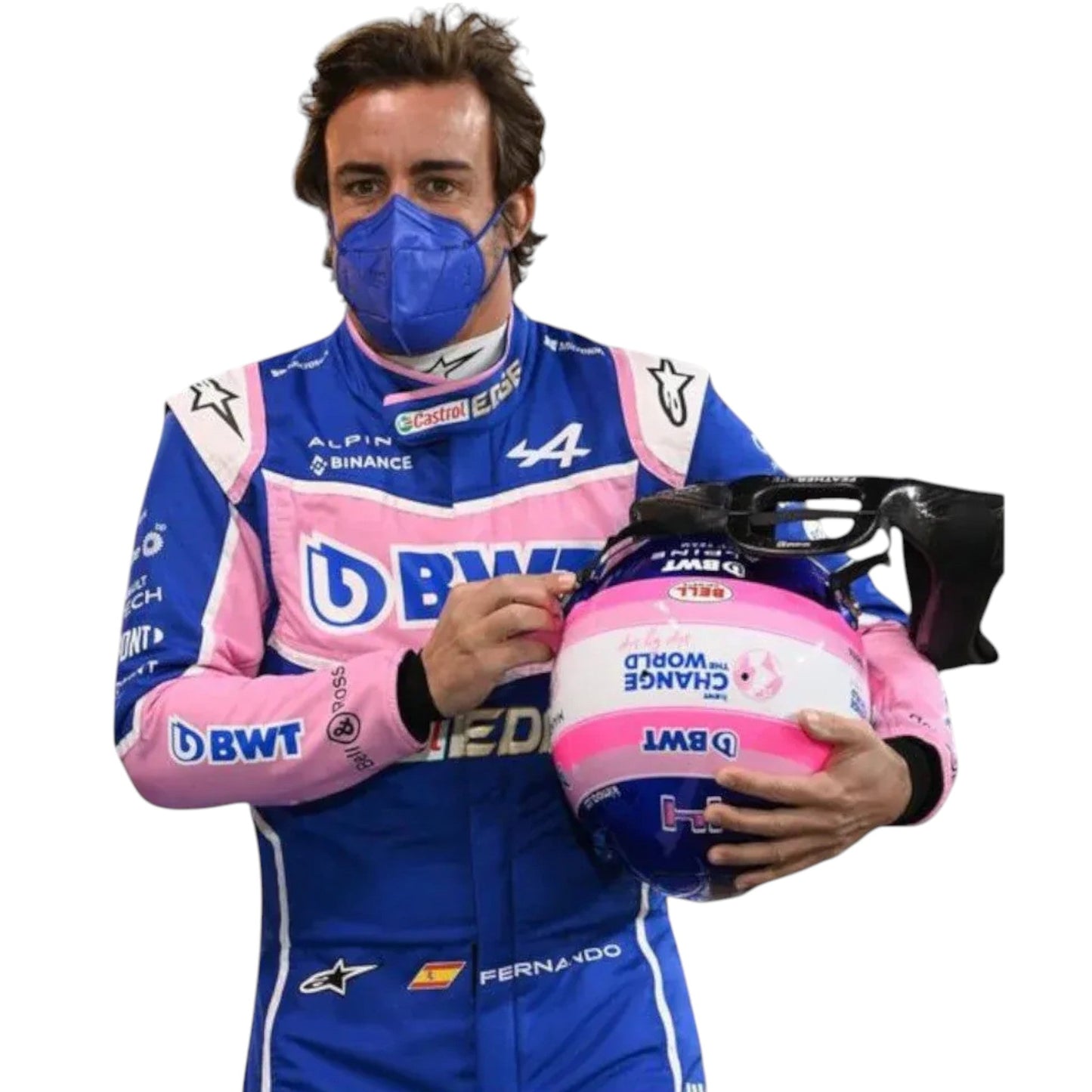 2022 Fernando Alonso BWT Alpine F1 Race Suit Replica Ex Race Gear