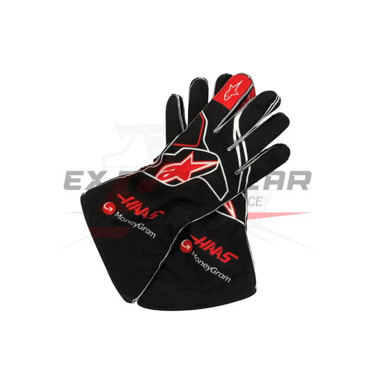 2025 Haas F1 Team Race Gloves – New MoneyGram Replica Driver Gear - Ex Race Gear