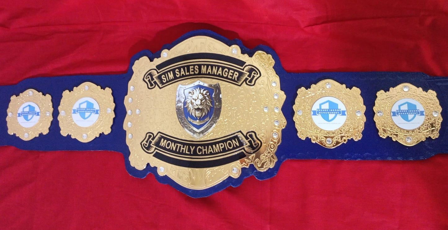 Custom Lion Wrestling Championship Belt - Ex Race Gear