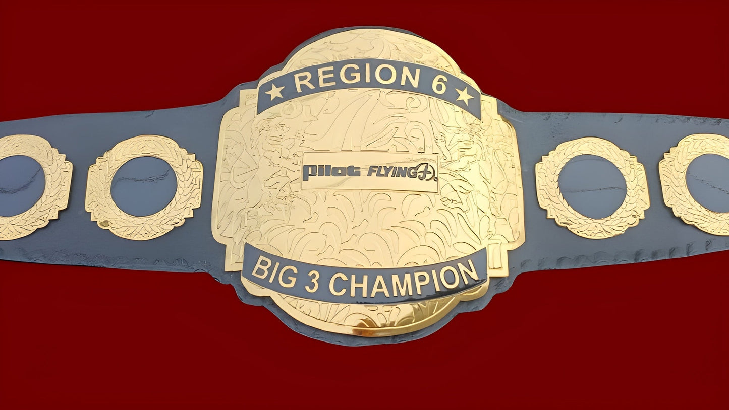 Custom Pilot Flying Logo Championship Belt poshleathers-14b7