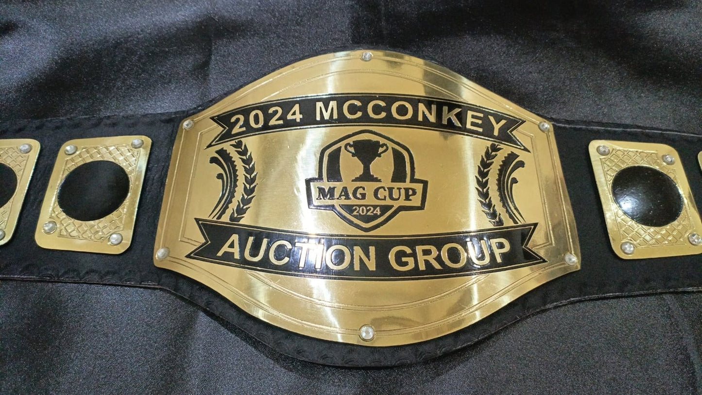 Custom Trophy Cup Logo Wrestling Championship Belt poshleathers-14b7