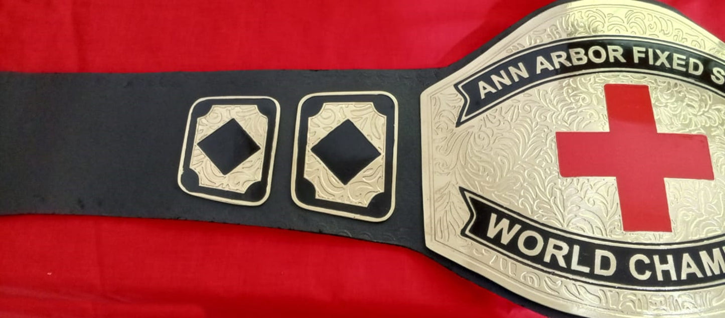 Custom Plus Sign Championship Belt poshleathers-14b7