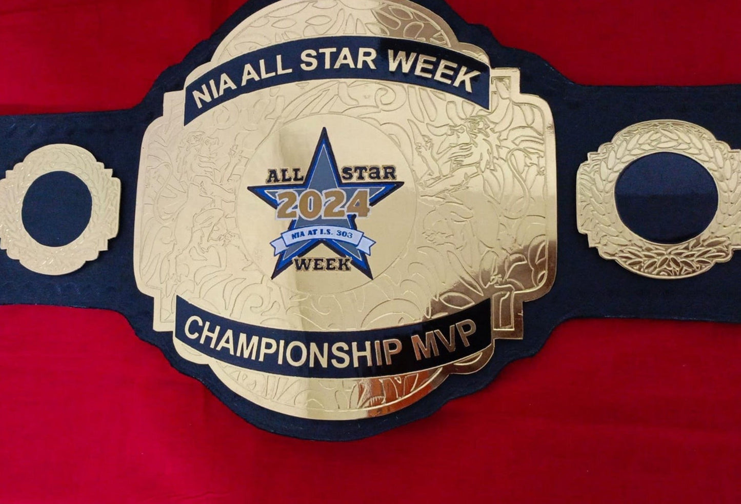Custom Name and Star Logo Wrestling Championship Belt poshleathers-14b7
