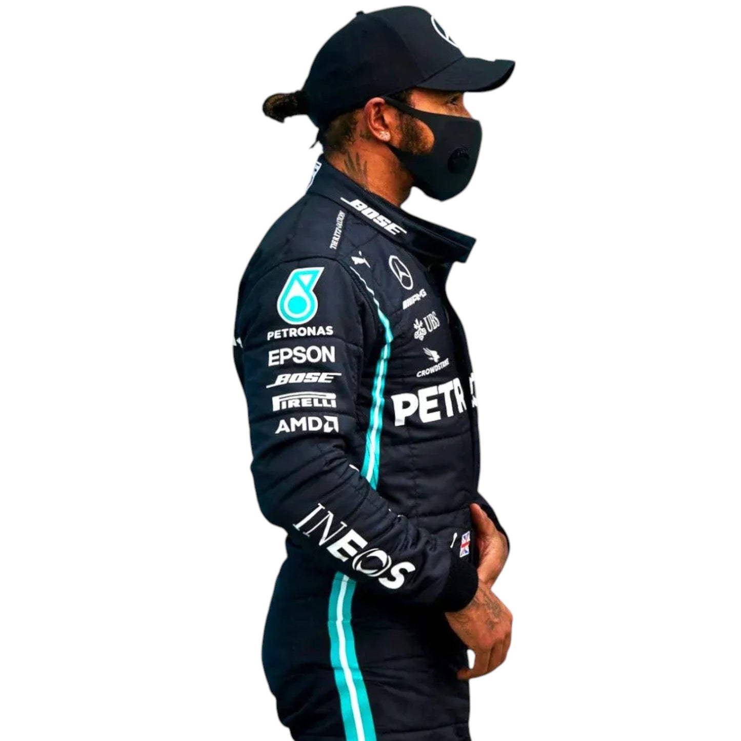 2021 Lewis Hamilton Mercedes AMG F1 Replica Race Suit Ex Race Gear