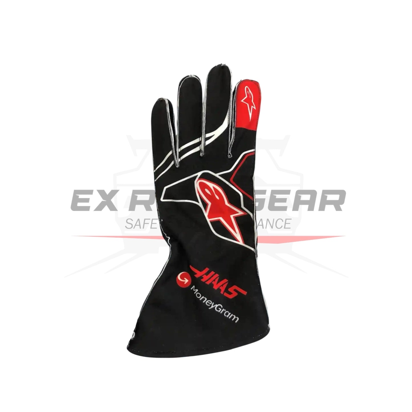 2025 Haas F1 Team Race Gloves – New MoneyGram Replica Driver Gear - Ex Race Gear