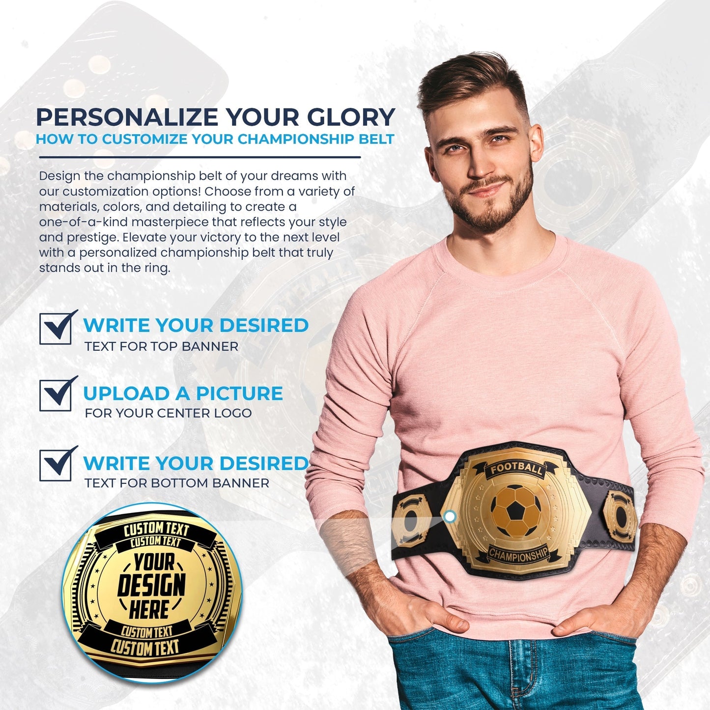 Custom Design Wrestling Belt Customize Wrestling Belts
