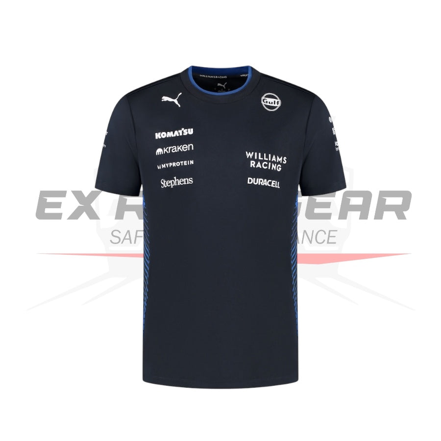 Williams Racing 2025 Team T-Shirt - Navy Ex Race Gear