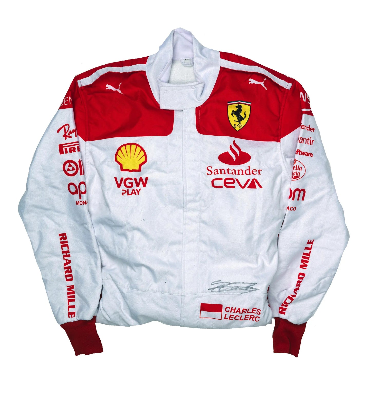 Charles Leclerc Ferrari 2023 F1 Race Suit - Monaco GP New Suit Ex Race Gear