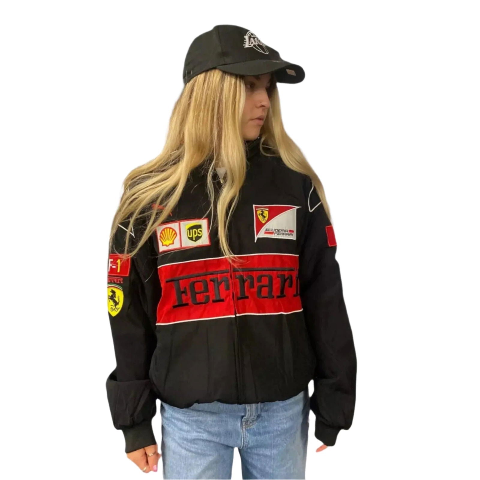 Embroidered F1 Ferrari Racing Jacket - Classic Motorsport Apparel - Ex Race Gear