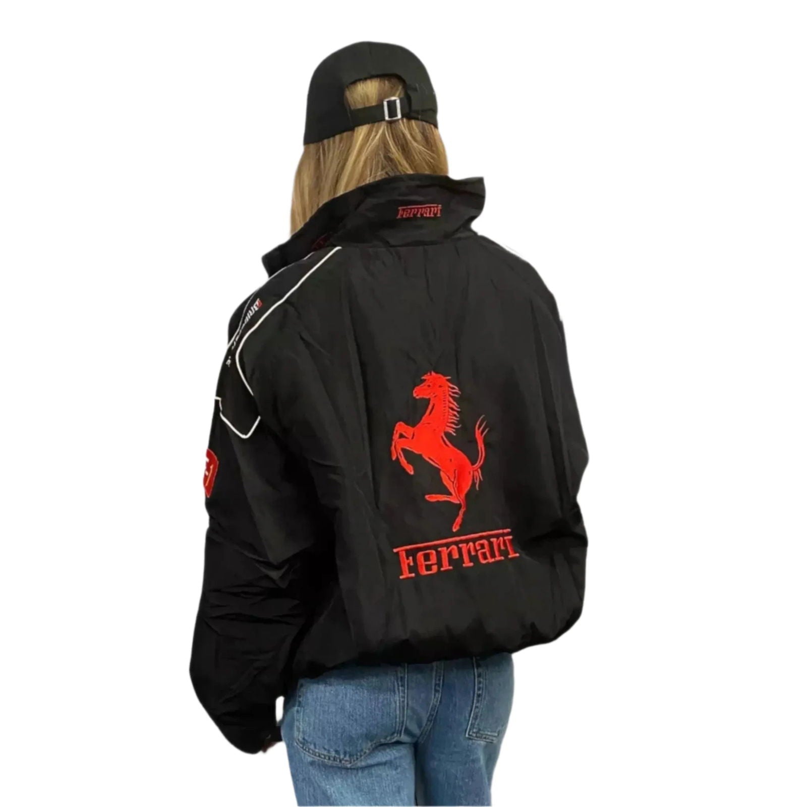 Embroidered F1 Ferrari Racing Jacket - Classic Motorsport Apparel - Ex Race Gear