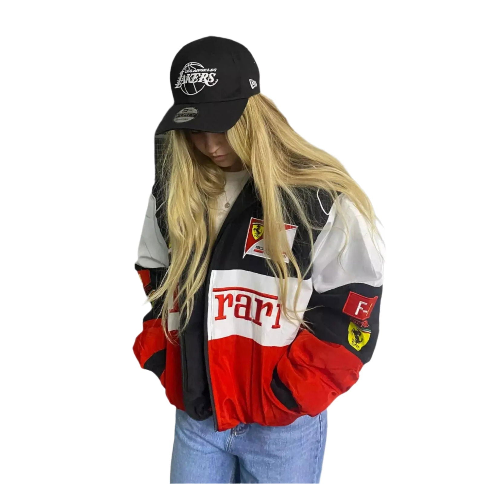 Embroidered F1 Ferrari Racing Jacket - Classic Motorsport Apparel - Ex Race Gear