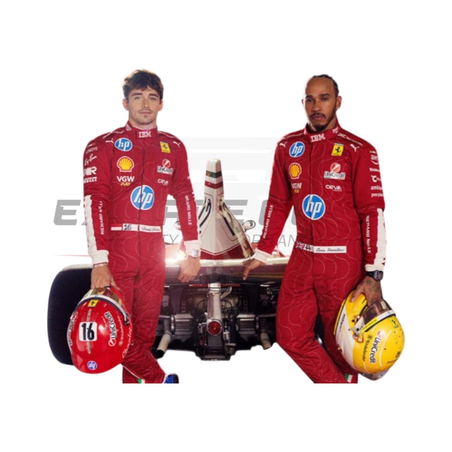 2025 Lewis Hamilton Scuderia Ferrari HP Monza GP F1 Race Suit Ex Race Gear