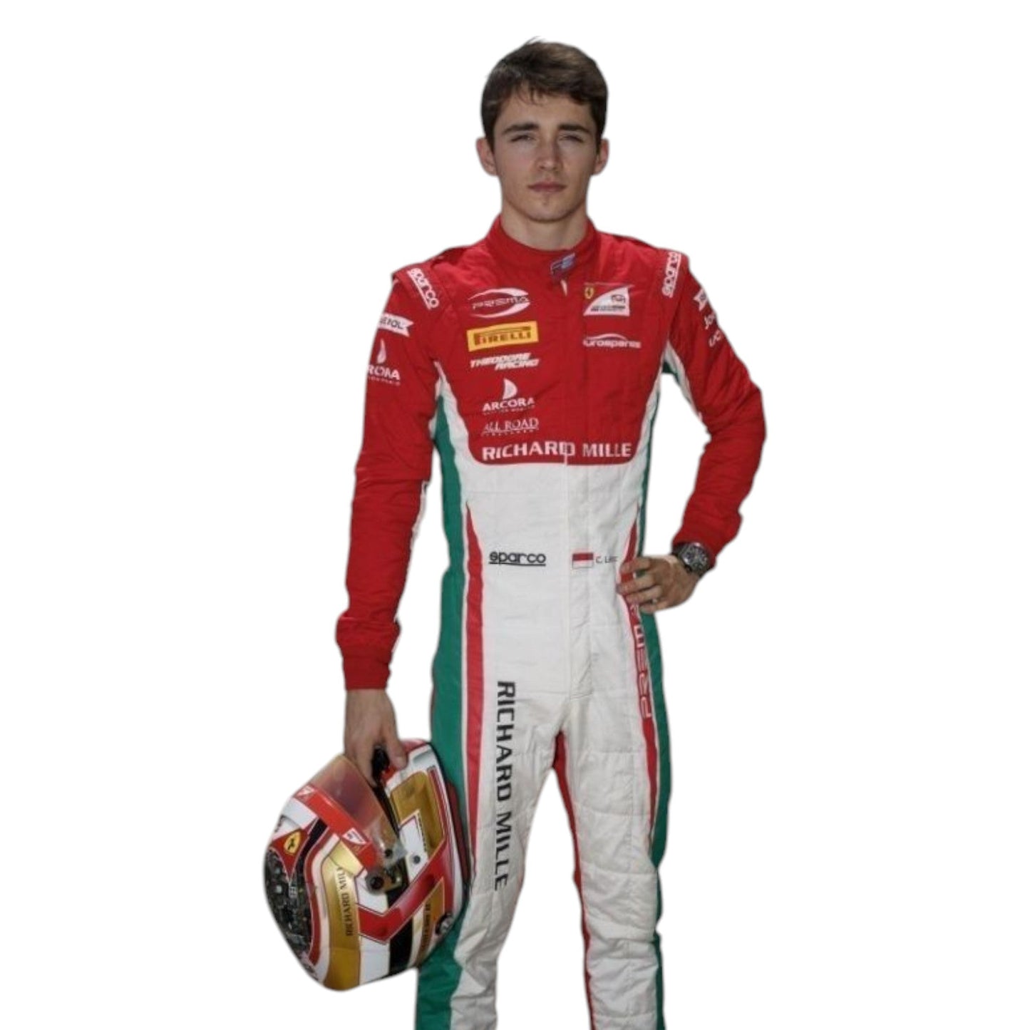 2017 Charles Leclerc Race Suit Richard Mille Formula 2 Ex Race Gear
