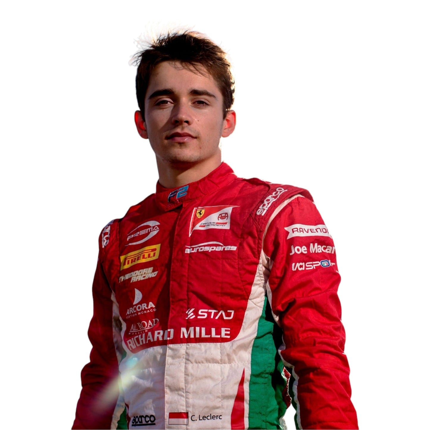 2017 Charles Leclerc Race Suit Richard Mille Formula 2 Ex Race Gear