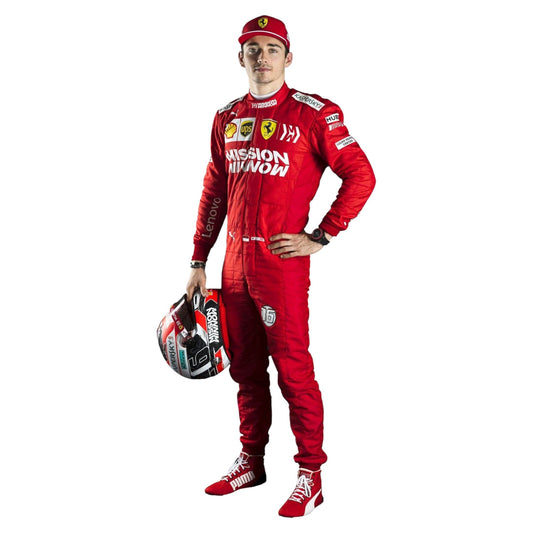 2019 Charles Leclerc Race Mission Winnow Scuderia Ferrari F1 Suit Rustle Racewears