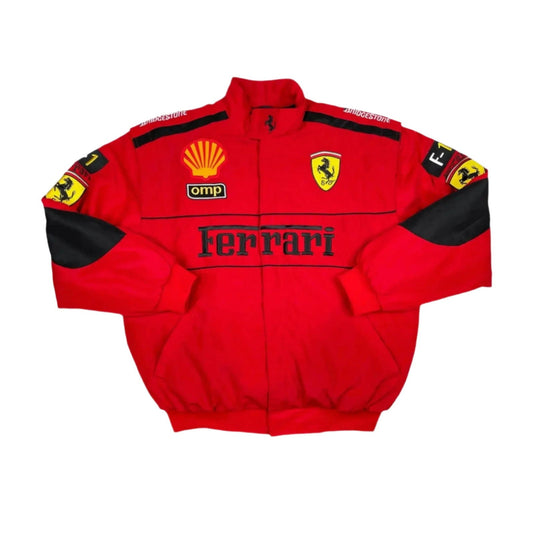 Ferrari F1 Vintage Embroidery Winter Racing Jacket - Ex Race Gear