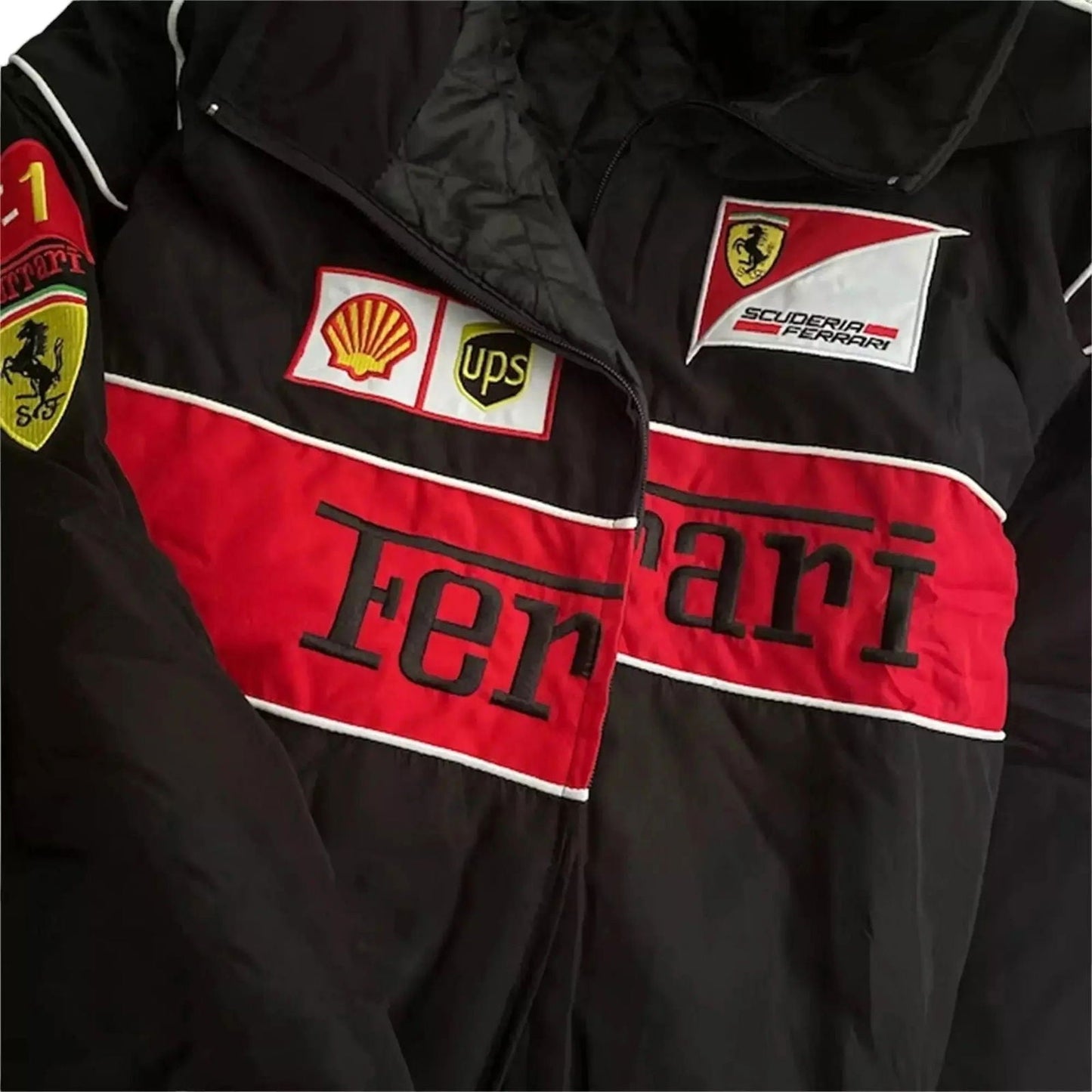Ferrari F1 Vintage Racing Embroidered Jacket - Ex Race Gear