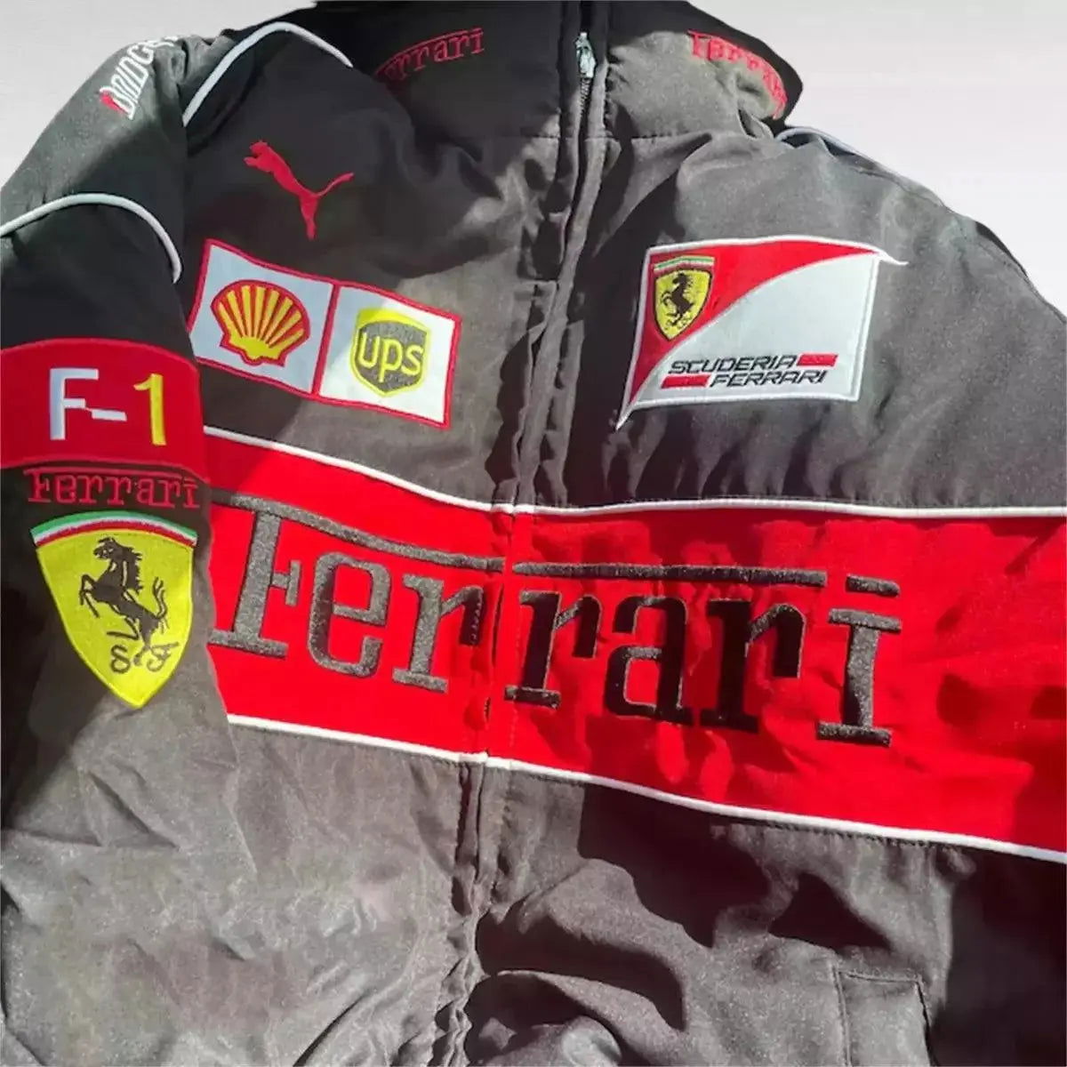 Ferrari F1 Vintage Racing Embroidered Jacket - Ex Race Gear