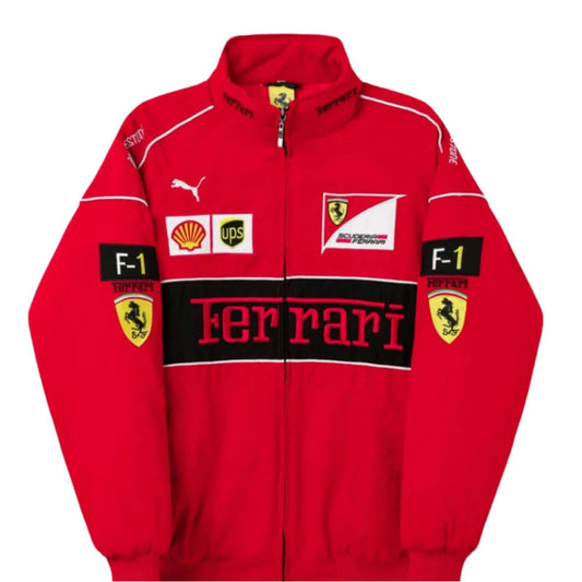 Ferrari F1 Vintage Red Jacket | Classic Motorsport Apparel - Ex Race Gear