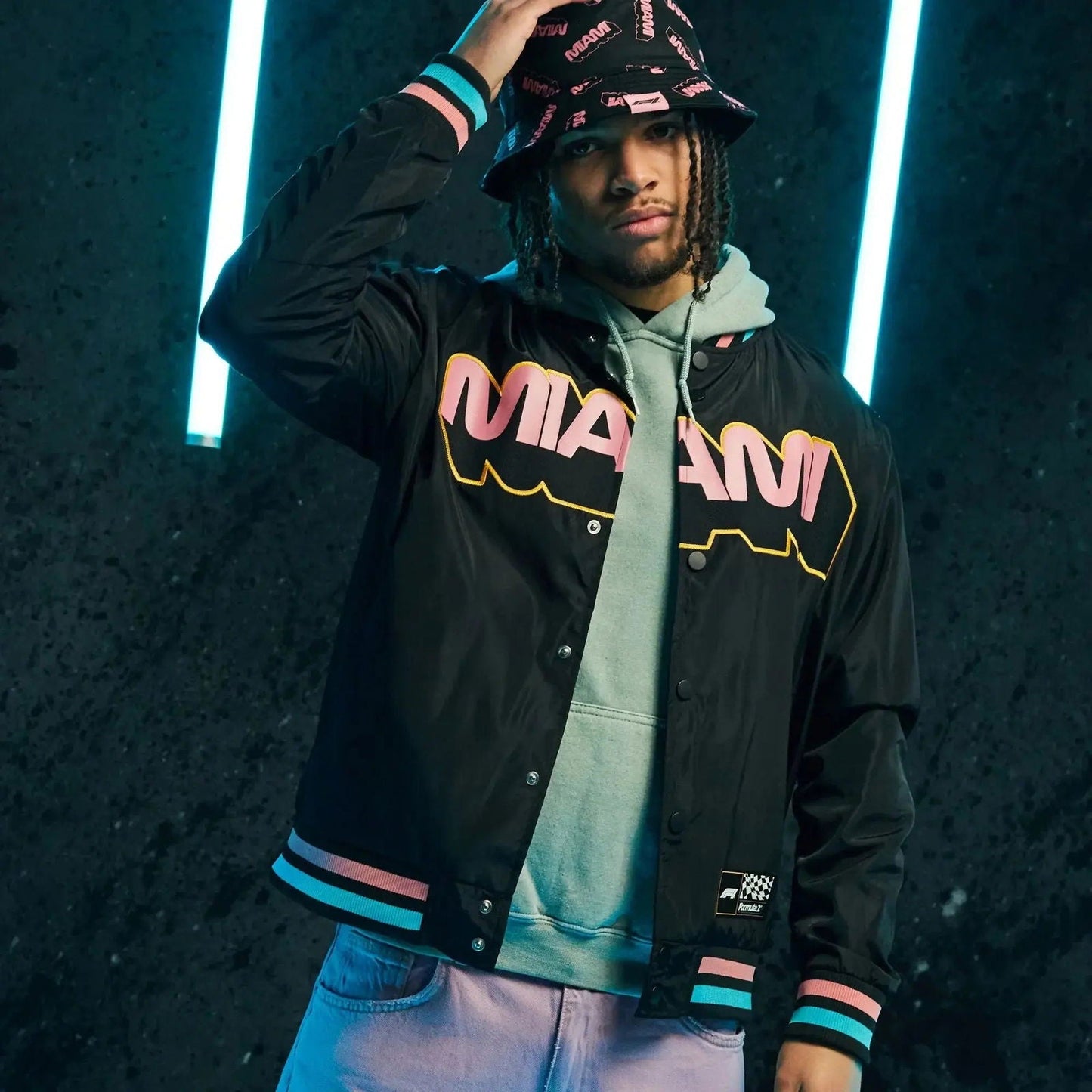 Formula 1 Miami Sateen Jacket | Stylish Lightweight F1 Outerwear - Speedxcrafts