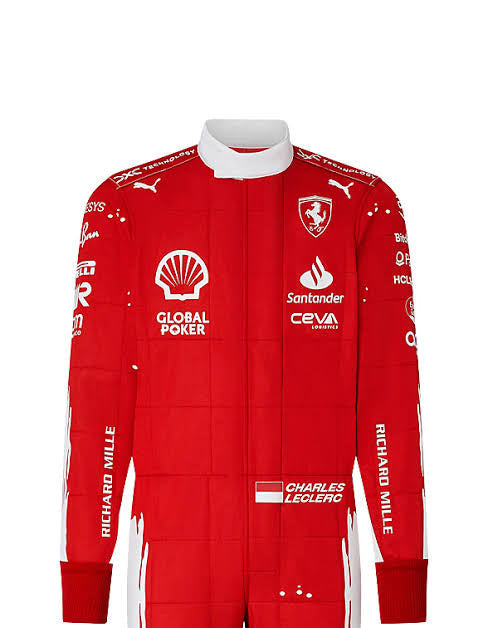 2023 New Las Vegas Charles Leclerc Formula 1 Replica Race Suit | Scuderia Ferrari Ex Race Gear