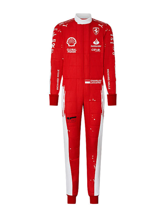 2023 New Las Vegas Charles Leclerc Formula 1 Replica Race Suit | Scuderia Ferrari Ex Race Gear
