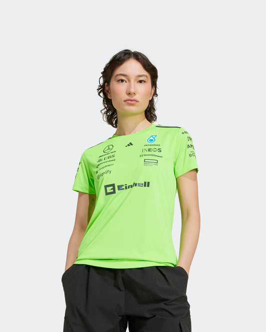 Womens 2025 Team Set Up Tee Green Mercedes-AMG PETRONAS F1 Team