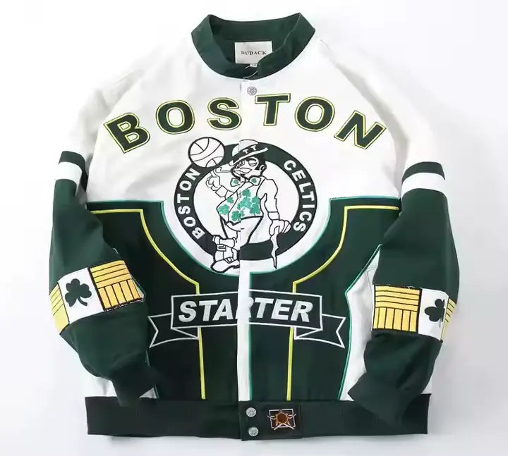 Rare BOSTON CELTICS Vintage Embroidered Jacket - Unisex SHABA Collection