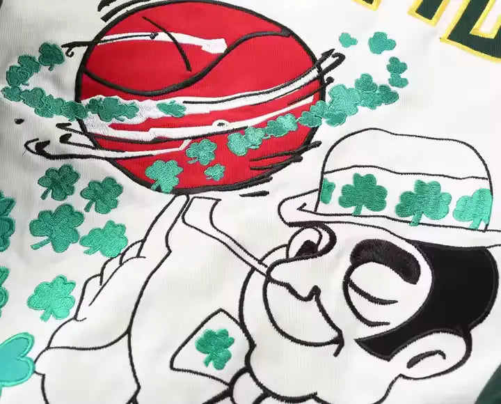 Rare BOSTON CELTICS Vintage Embroidered Jacket - Unisex SHABA Collection