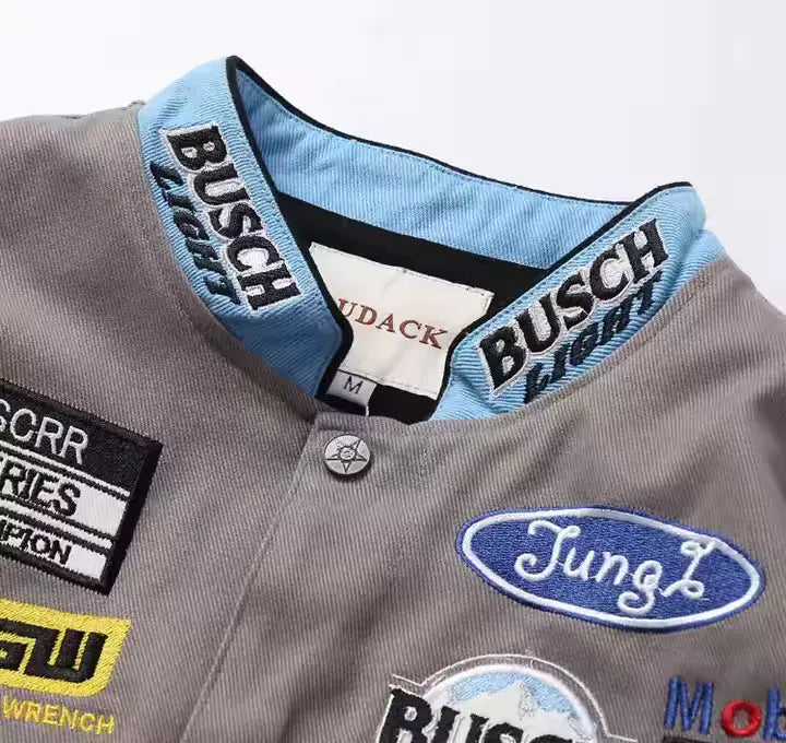Rare BUSCH NASCAR Vintage Embroidered Jacket - Unisex SHABA Collection