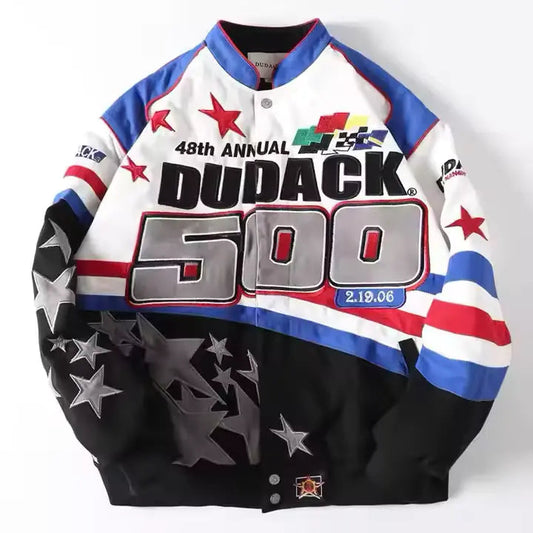 Rare Dudack 500 NASCAR Vintage Embroidered Jacket - Unisex SHABA Collection